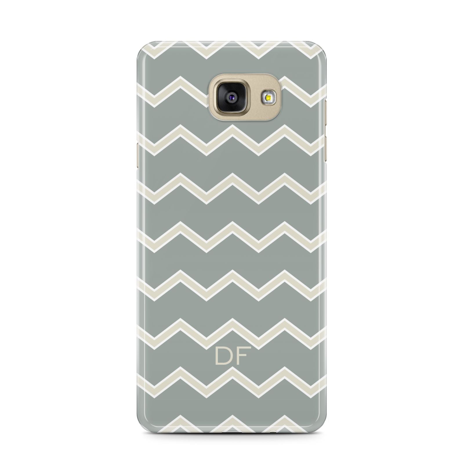 Personalised 2 Tone Chevron Samsung Galaxy A7 2016 Case on gold phone