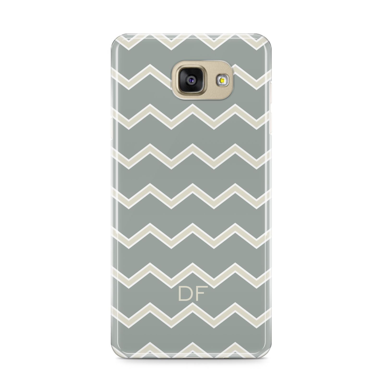 Personalised 2 Tone Chevron Samsung Galaxy A9 2016 Case on gold phone