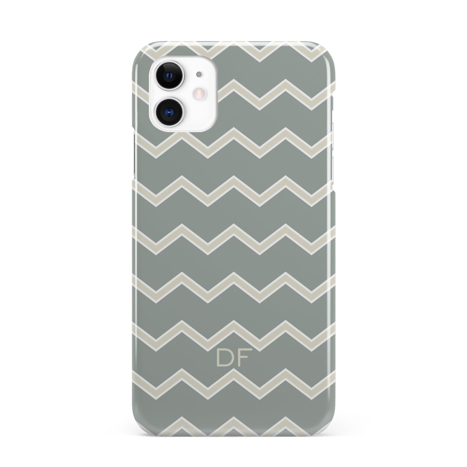 Personalised 2 Tone Chevron iPhone 11 3D Snap Case