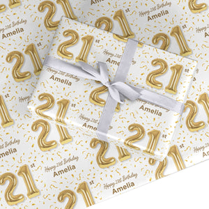 Personalised 21st Birthday Wrapping Paper