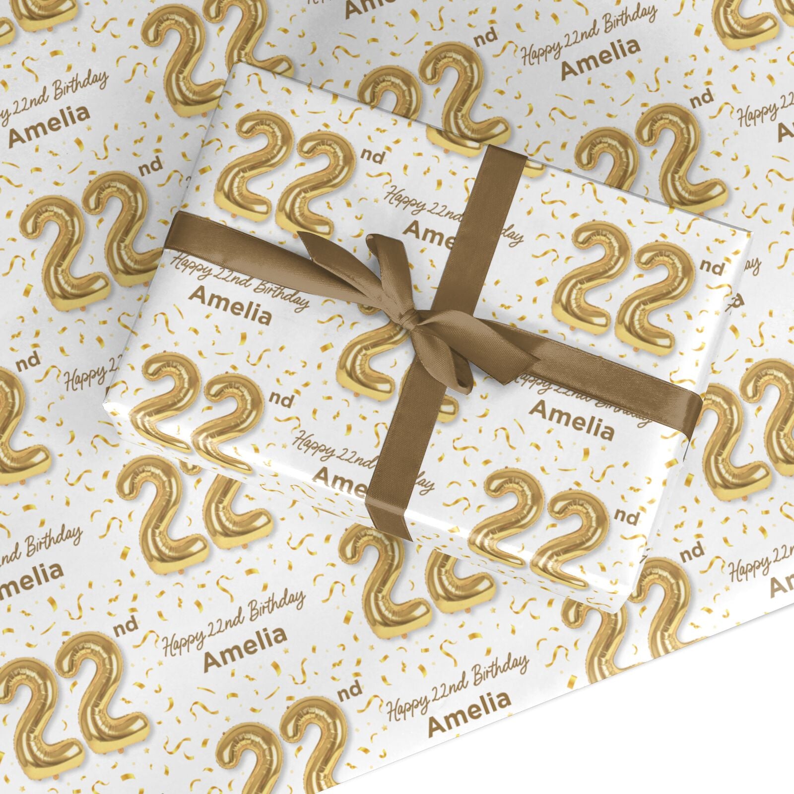 Personalised 22nd Birthday Custom Wrapping Paper