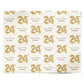 Personalised 24th Birthday Personalised Wrapping Paper Alternative