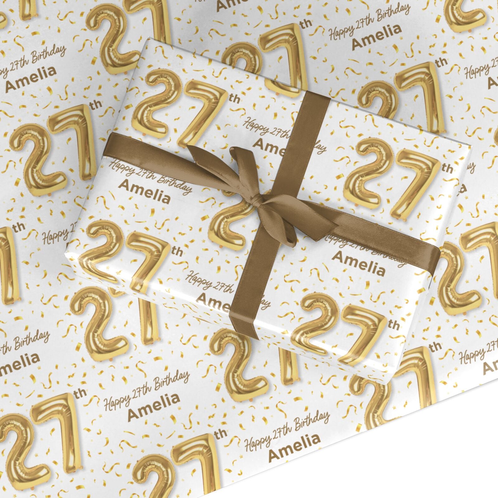Personalised 27th Birthday Custom Wrapping Paper