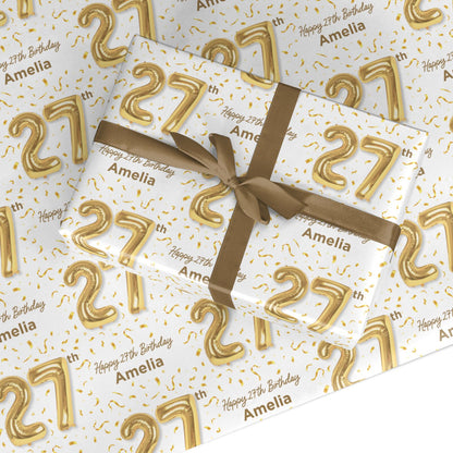 Personalised 27th Birthday Custom Wrapping Paper