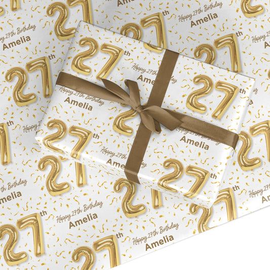 Personalised 27th Birthday Custom Wrapping Paper