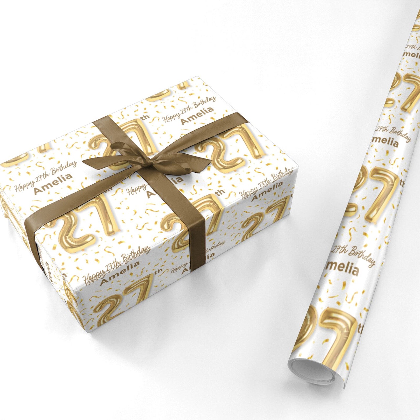 Personalised 27th Birthday Personalised Wrapping Paper