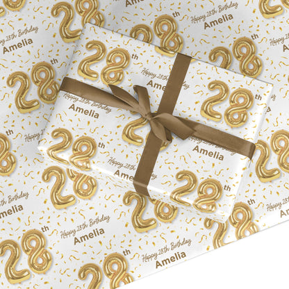Personalised 28th Birthday Custom Wrapping Paper