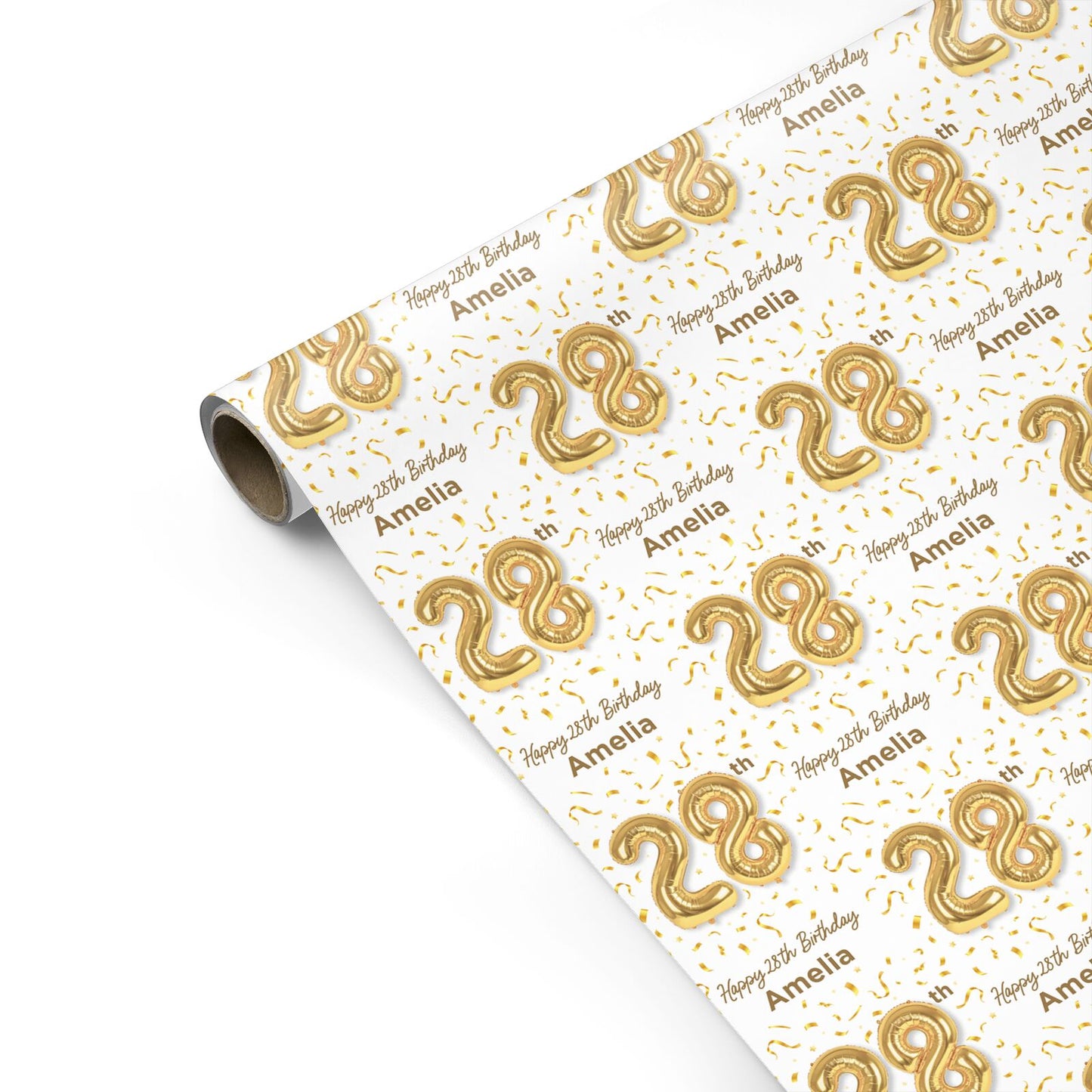 Personalised 28th Birthday Personalised Gift Wrap