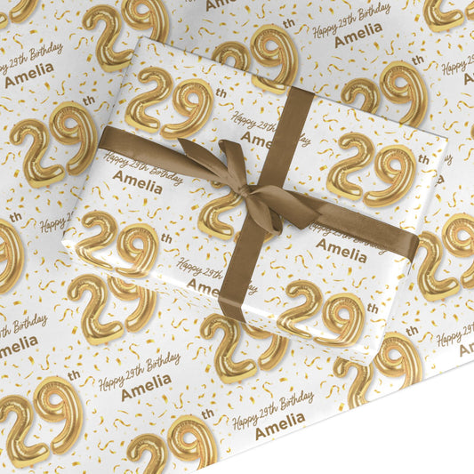 Personalised 29th Birthday Custom Wrapping Paper
