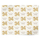 Personalised 34th Birthday Personalised Wrapping Paper Alternative