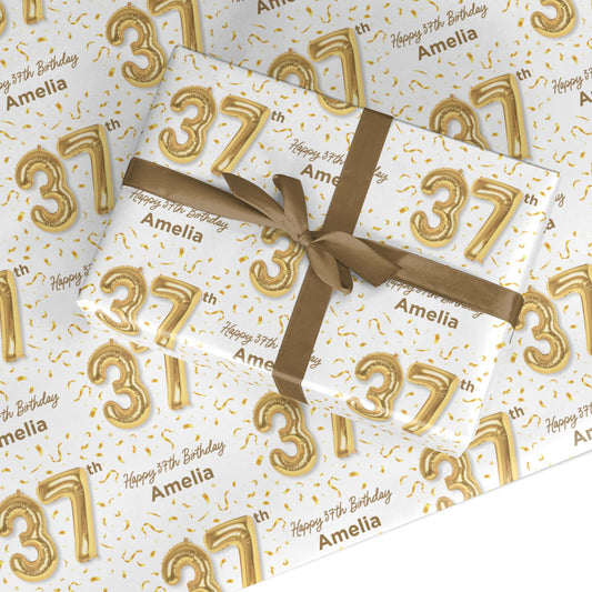 Personalised 37th Birthday Custom Wrapping Paper