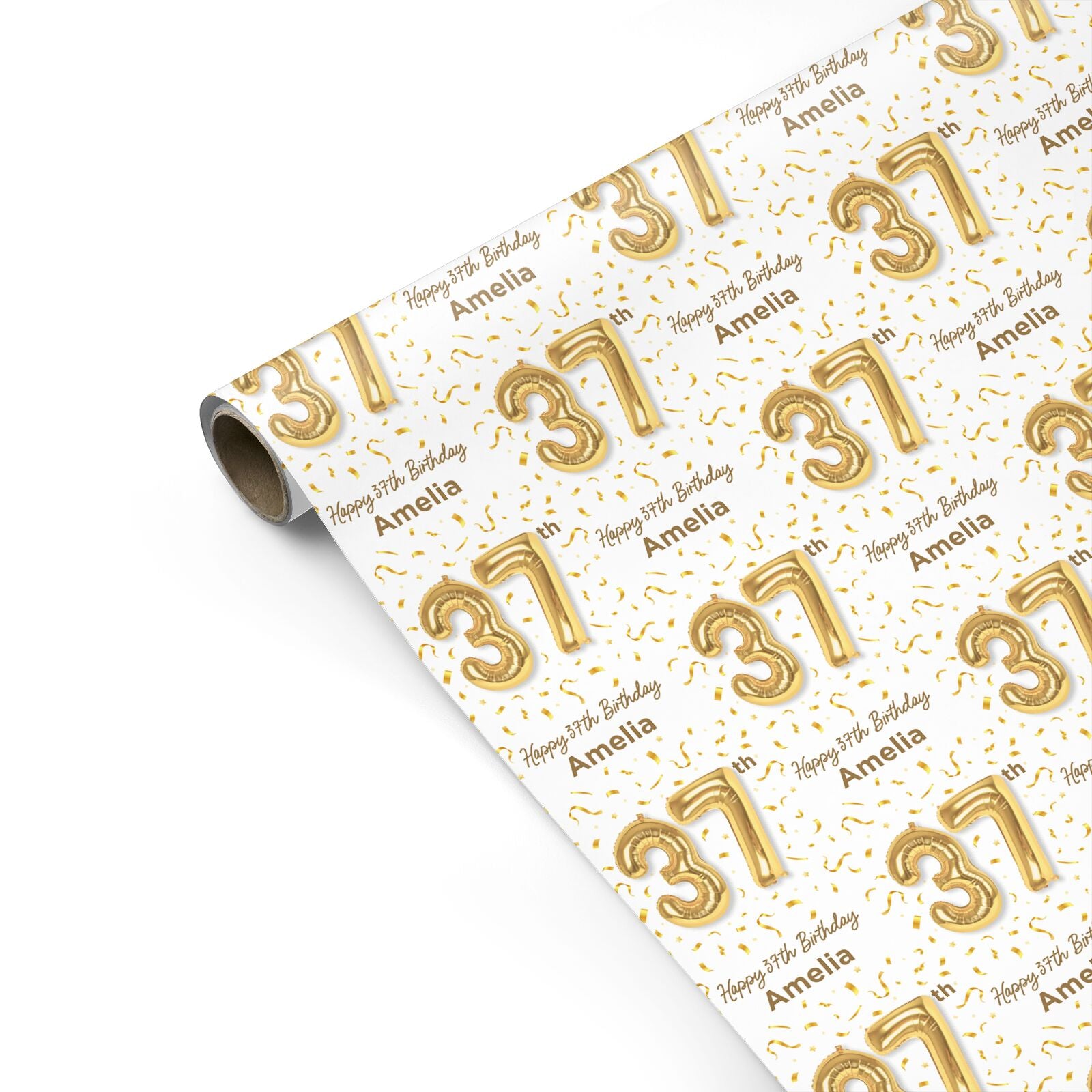 Personalised 37th Birthday Personalised Gift Wrap