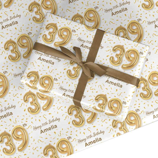 Personalised 39th Birthday Custom Wrapping Paper