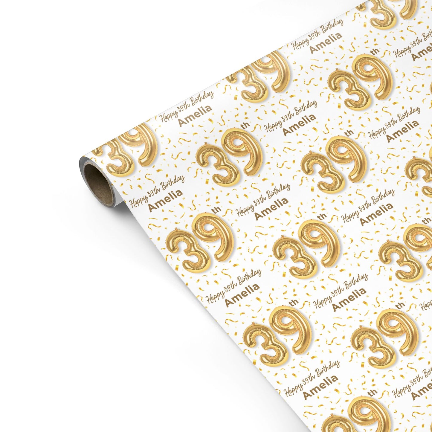 Personalised 39th Birthday Personalised Gift Wrap