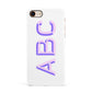 Personalised 3D Initials Monogram Clear Custom Apple iPhone 7 8 3D Snap Case