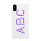 Personalised 3D Initials Monogram Clear Custom Apple iPhone XS 3D Snap Case