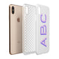 Personalised 3D Initials Monogram Clear Custom Apple iPhone Xs Max 3D Tough Case Expanded View
