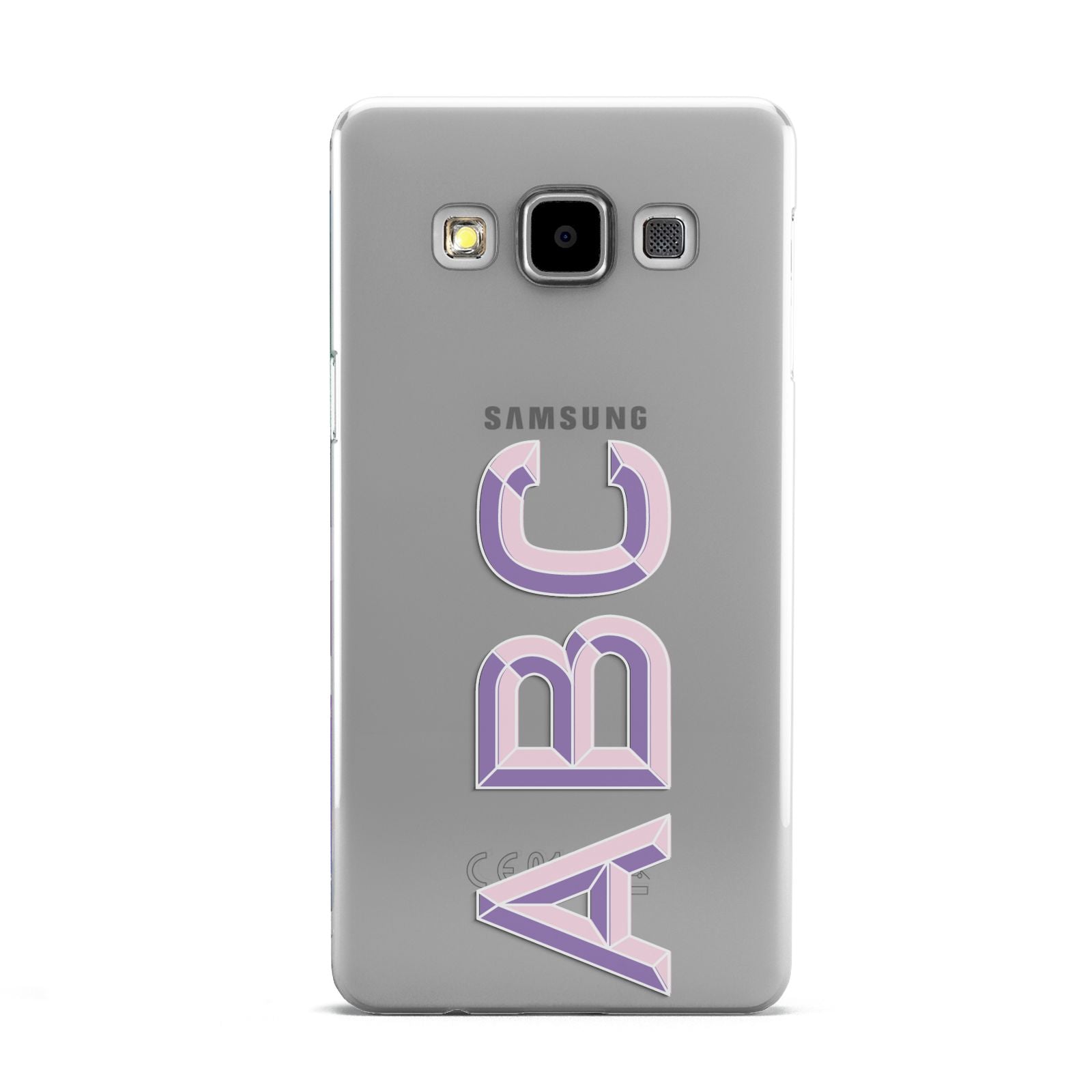 Personalised 3D Initials Monogram Clear Custom Samsung Galaxy A5 Case