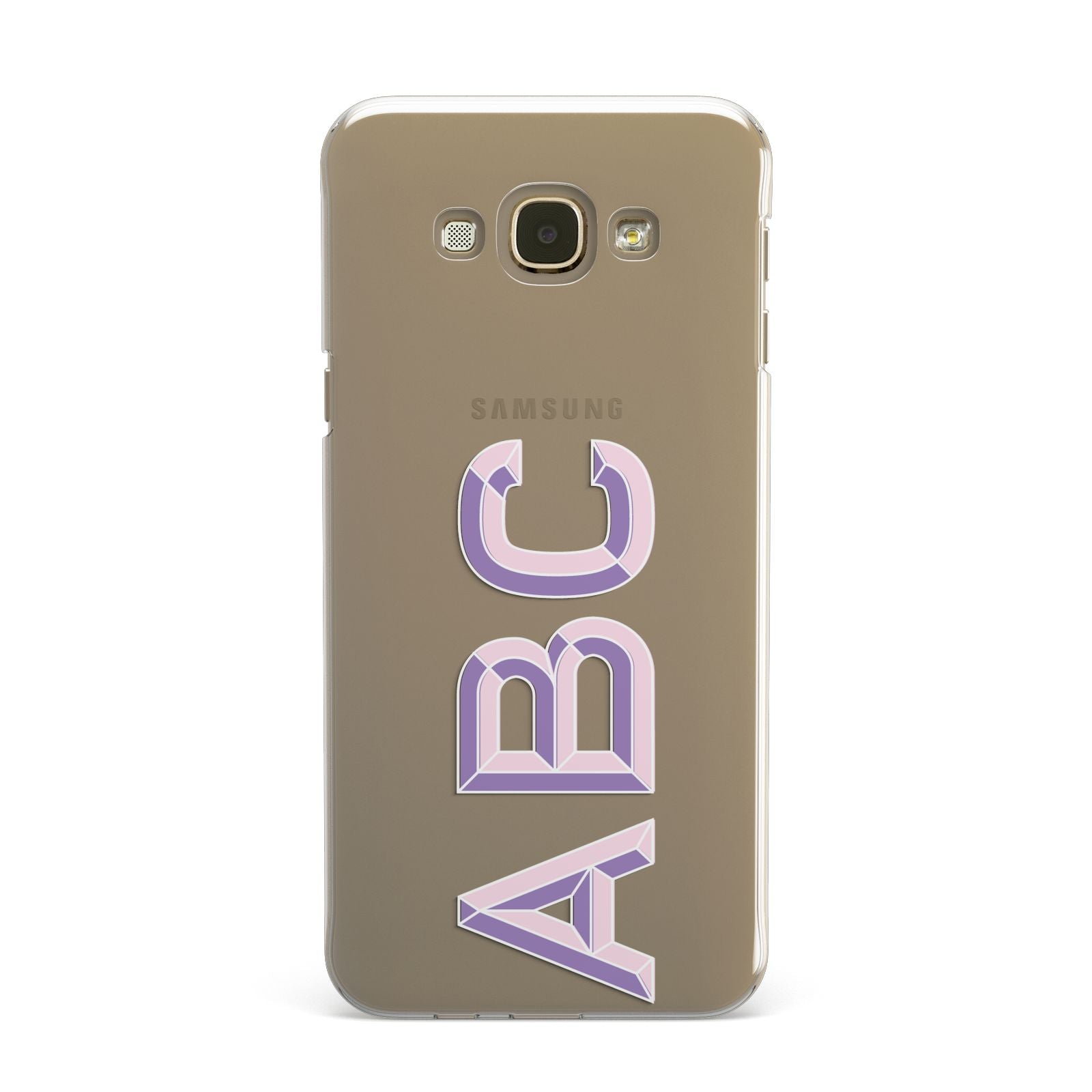 Personalised 3D Initials Monogram Clear Custom Samsung Galaxy A8 Case