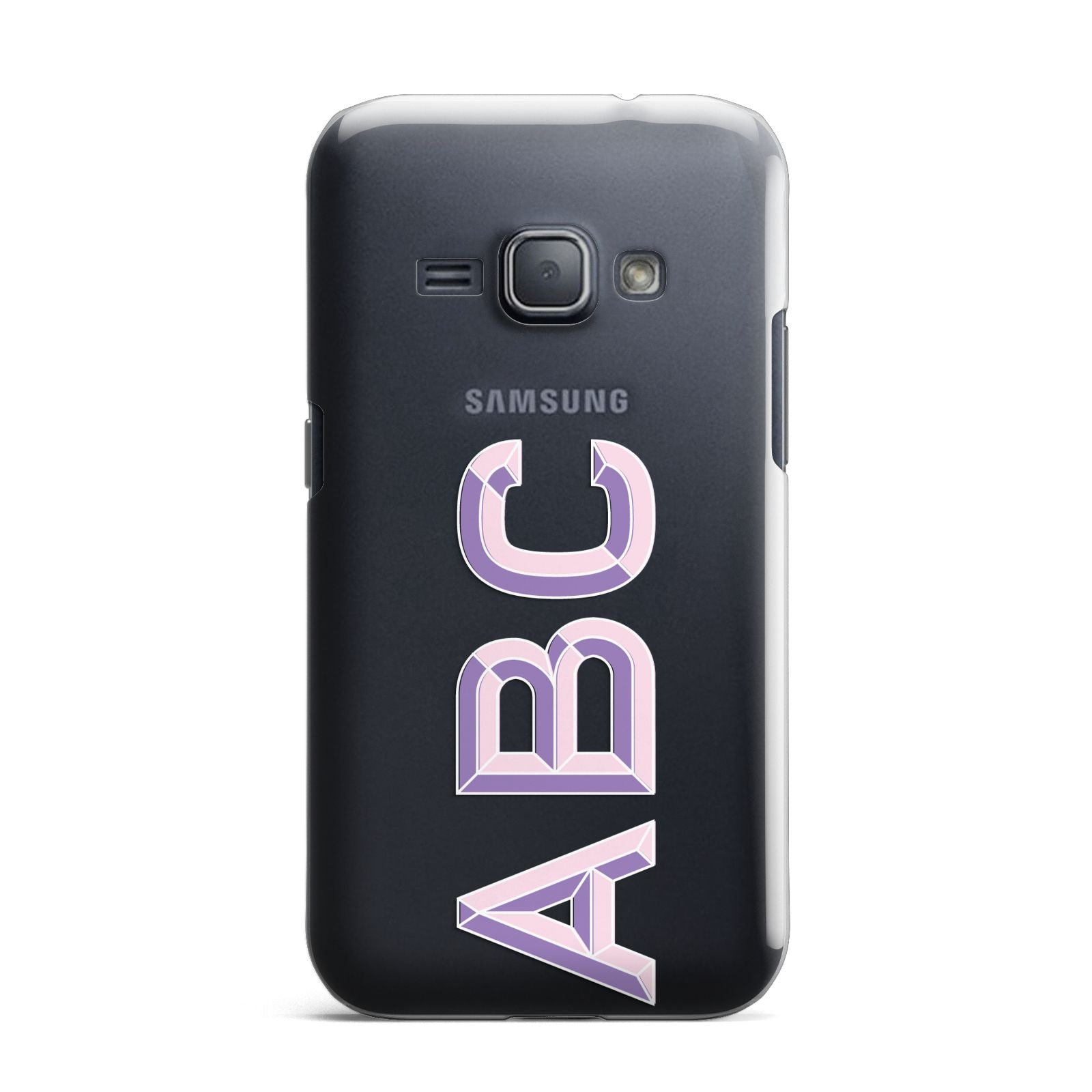 Personalised 3D Initials Monogram Clear Custom Samsung Galaxy J1 2016 Case