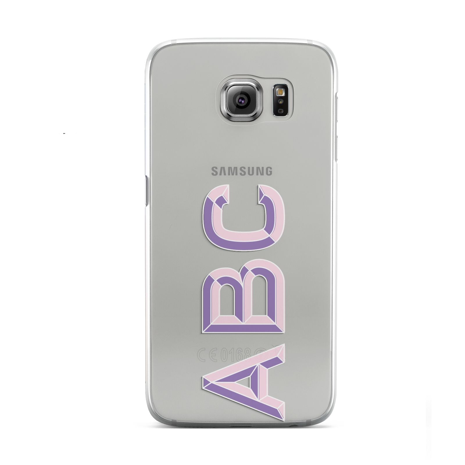 Personalised 3D Initials Monogram Clear Custom Samsung Galaxy S6 Case