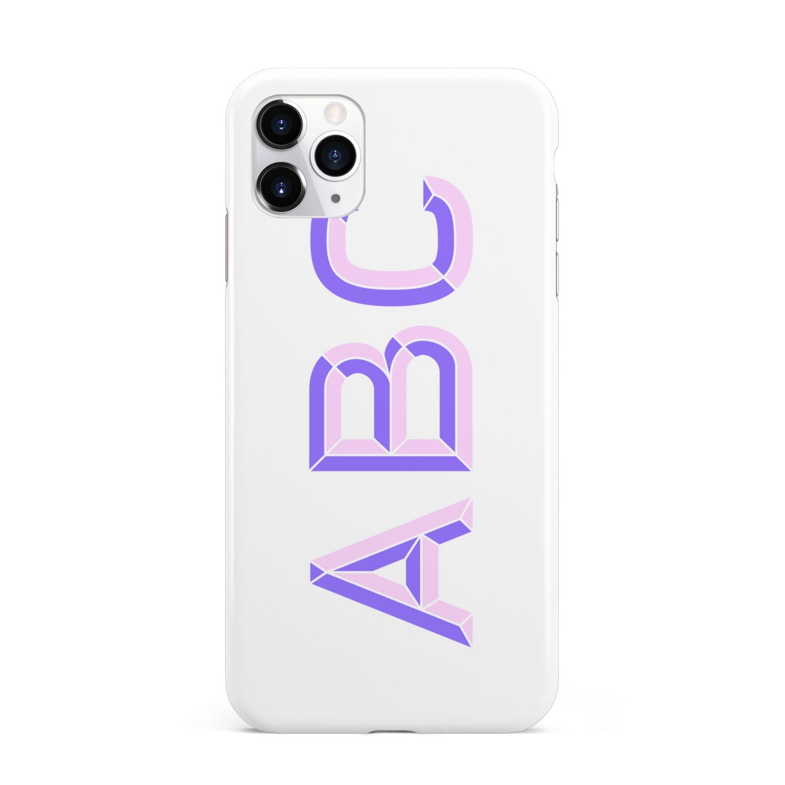 Personalised 3D Initials Monogram Clear Custom iPhone 11 Pro Max 3D Tough Case
