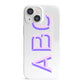 Personalised 3D Initials Monogram Clear Custom iPhone 13 Mini Full Wrap 3D Snap Case