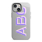 Personalised 3D Initials Monogram Clear Custom iPhone 13 Mini Full Wrap 3D Tough Case