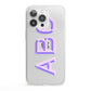 Personalised 3D Initials Monogram Clear Custom iPhone 13 Pro Clear Bumper Case