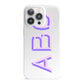 Personalised 3D Initials Monogram Clear Custom iPhone 13 Pro Full Wrap 3D Snap Case