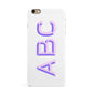 Personalised 3D Initials Monogram Clear Custom iPhone 6 Plus 3D Snap Case on Gold Phone