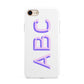 Personalised 3D Initials Monogram Clear Custom iPhone 8 3D Tough Case on Gold Phone