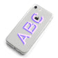 Personalised 3D Initials Monogram Clear Custom iPhone 8 Bumper Case on Silver iPhone Alternative Image