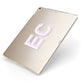 Personalised 3D Side Initials Clear Custom Apple iPad Case on Gold iPad Side View