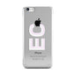 Personalised 3D Side Initials Clear Custom Apple iPhone 5c Case
