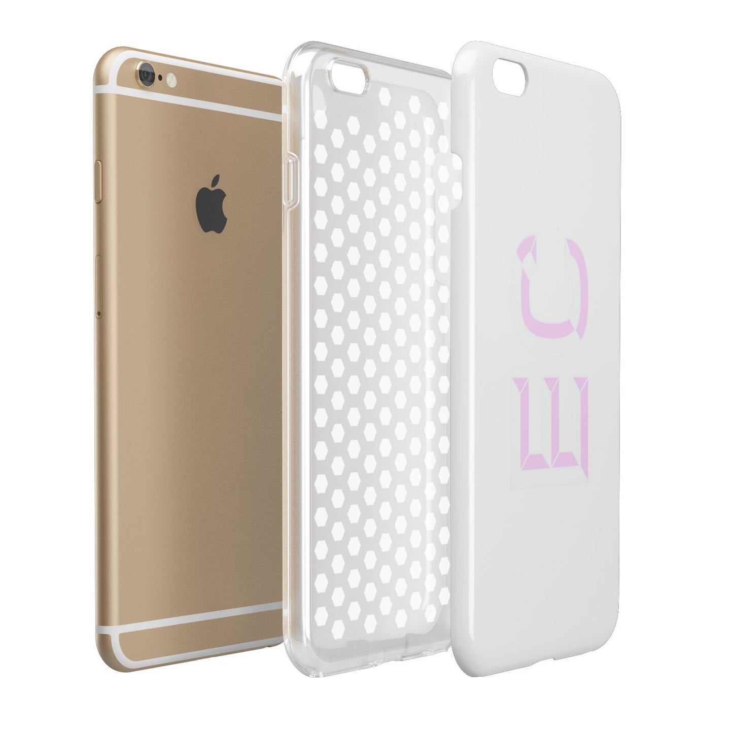 Personalised 3D Side Initials Clear Custom Apple iPhone 6 Plus 3D Tough Case Expand Detail Image