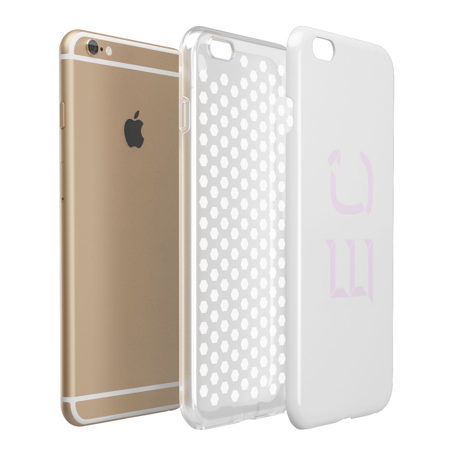 Personalised 3D Side Initials Clear Custom Apple iPhone 6 Plus 3D Tough Case