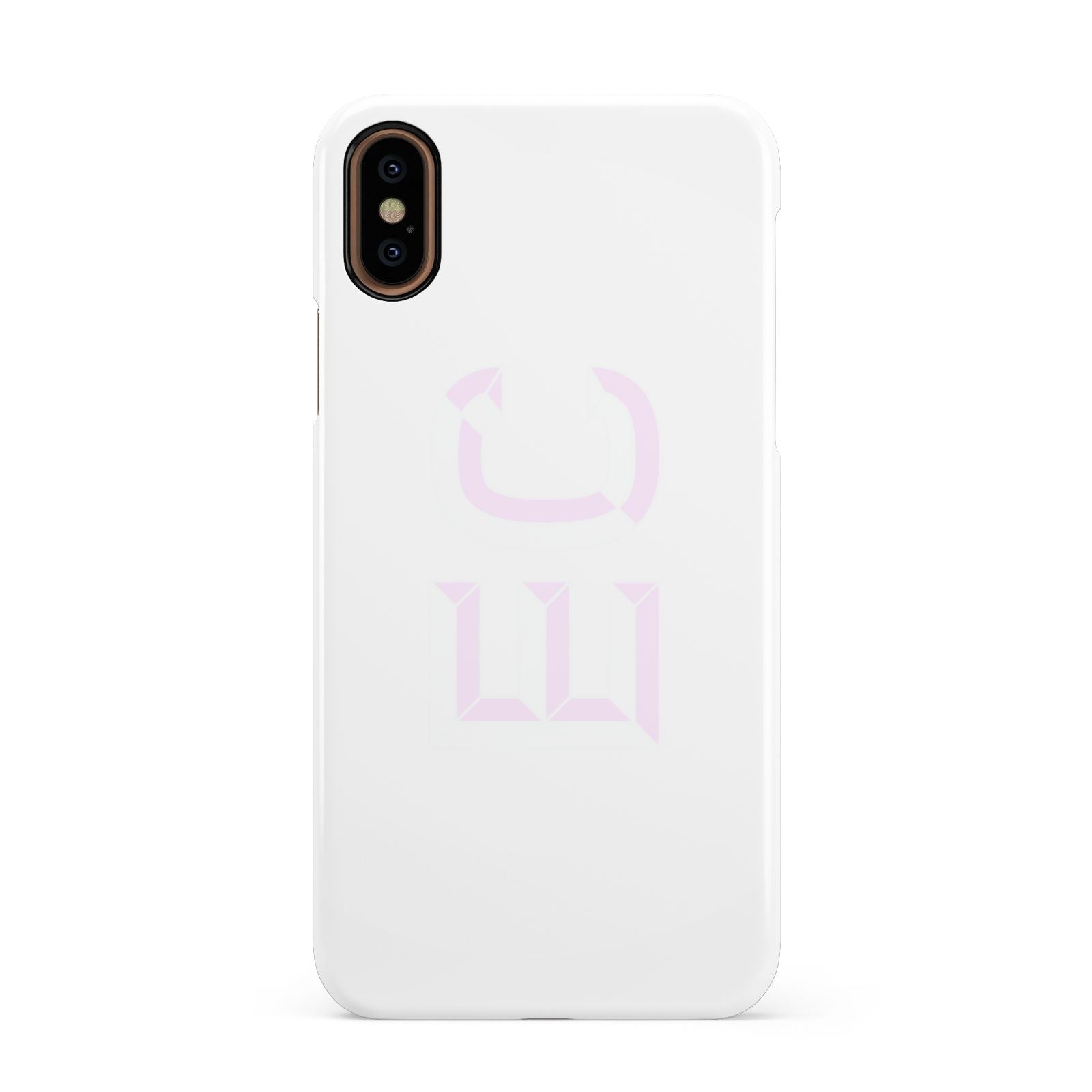 Personalised 3D Side Initials Clear Custom Apple iPhone XS 3D Snap Case