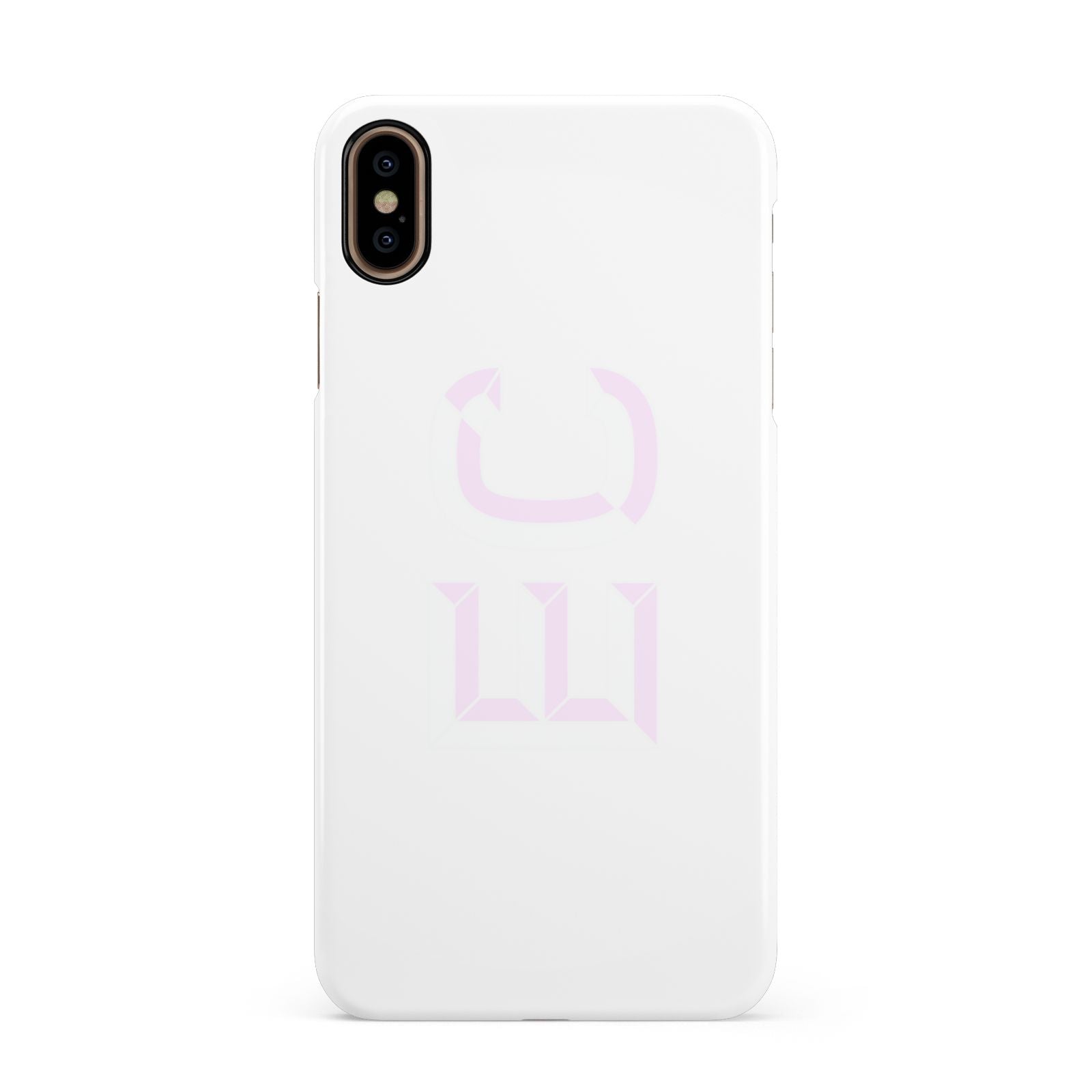 Personalised 3D Side Initials Clear Custom Apple iPhone Xs Max 3D Snap Case