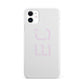 Personalised 3D Side Initials Clear Custom iPhone 11 3D Snap Case