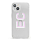 Personalised 3D Side Initials Clear Custom iPhone 13 Clear Bumper Case