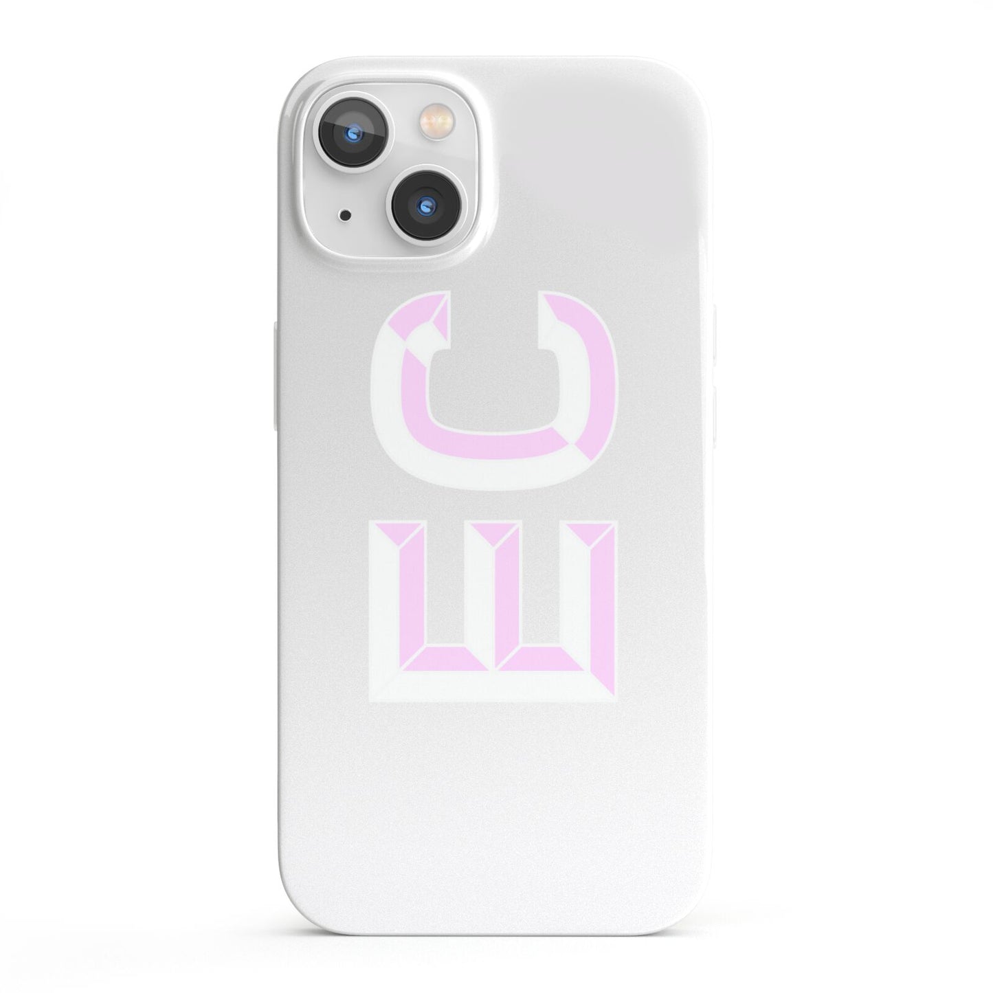 Personalised 3D Side Initials Clear Custom iPhone 13 Full Wrap 3D Snap Case