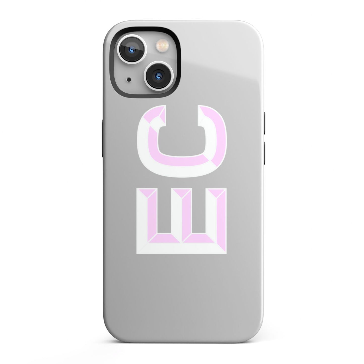 Personalised 3D Side Initials Clear Custom iPhone 13 Full Wrap 3D Tough Case