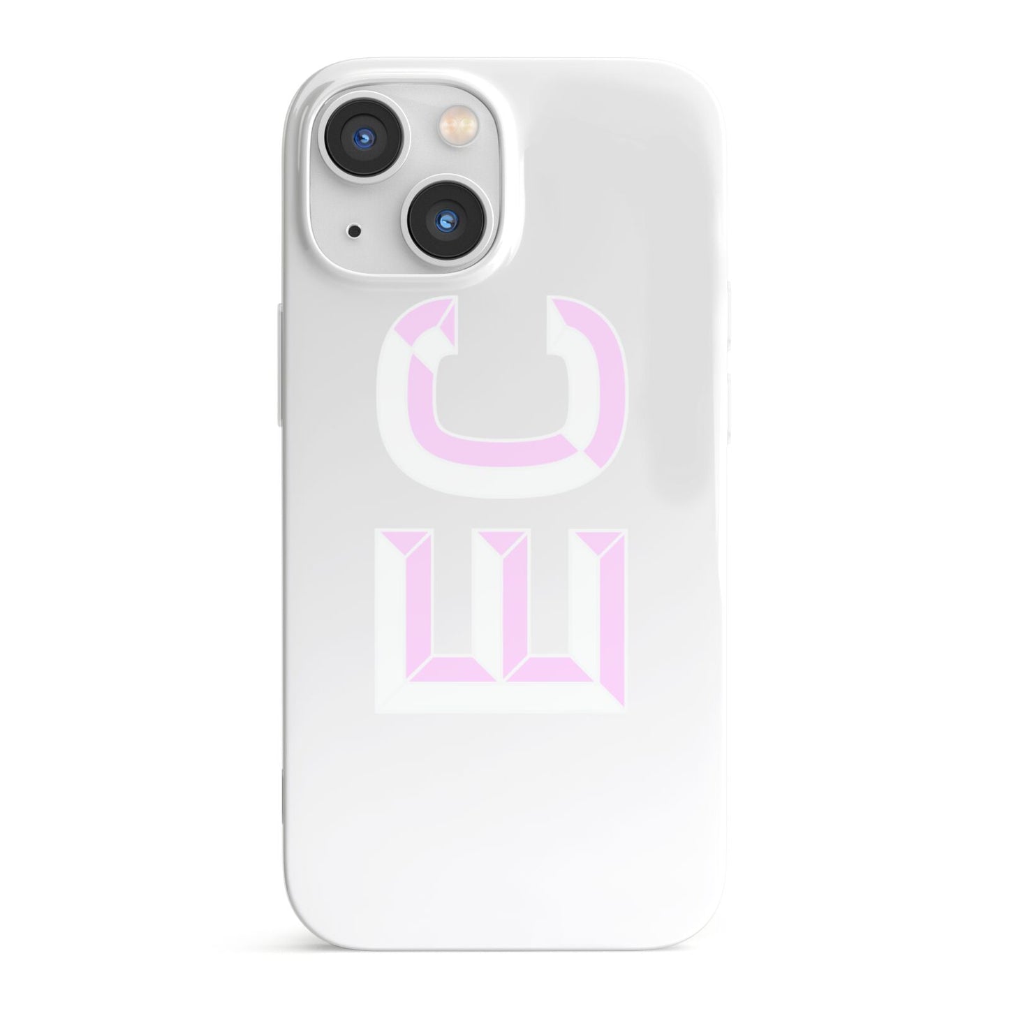 Personalised 3D Side Initials Clear Custom iPhone 13 Mini Full Wrap 3D Snap Case