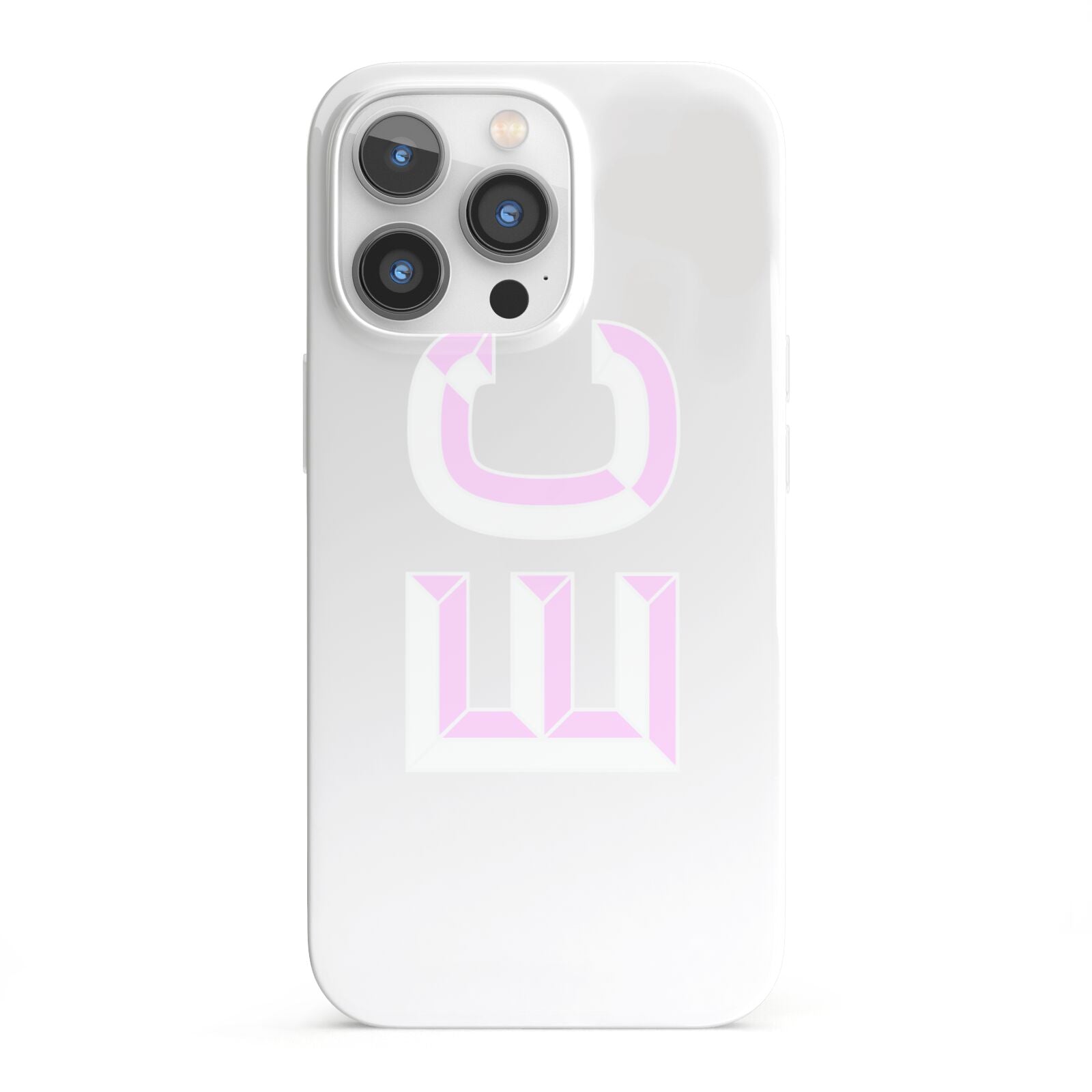 Personalised 3D Side Initials Clear Custom iPhone 13 Pro Full Wrap 3D Snap Case