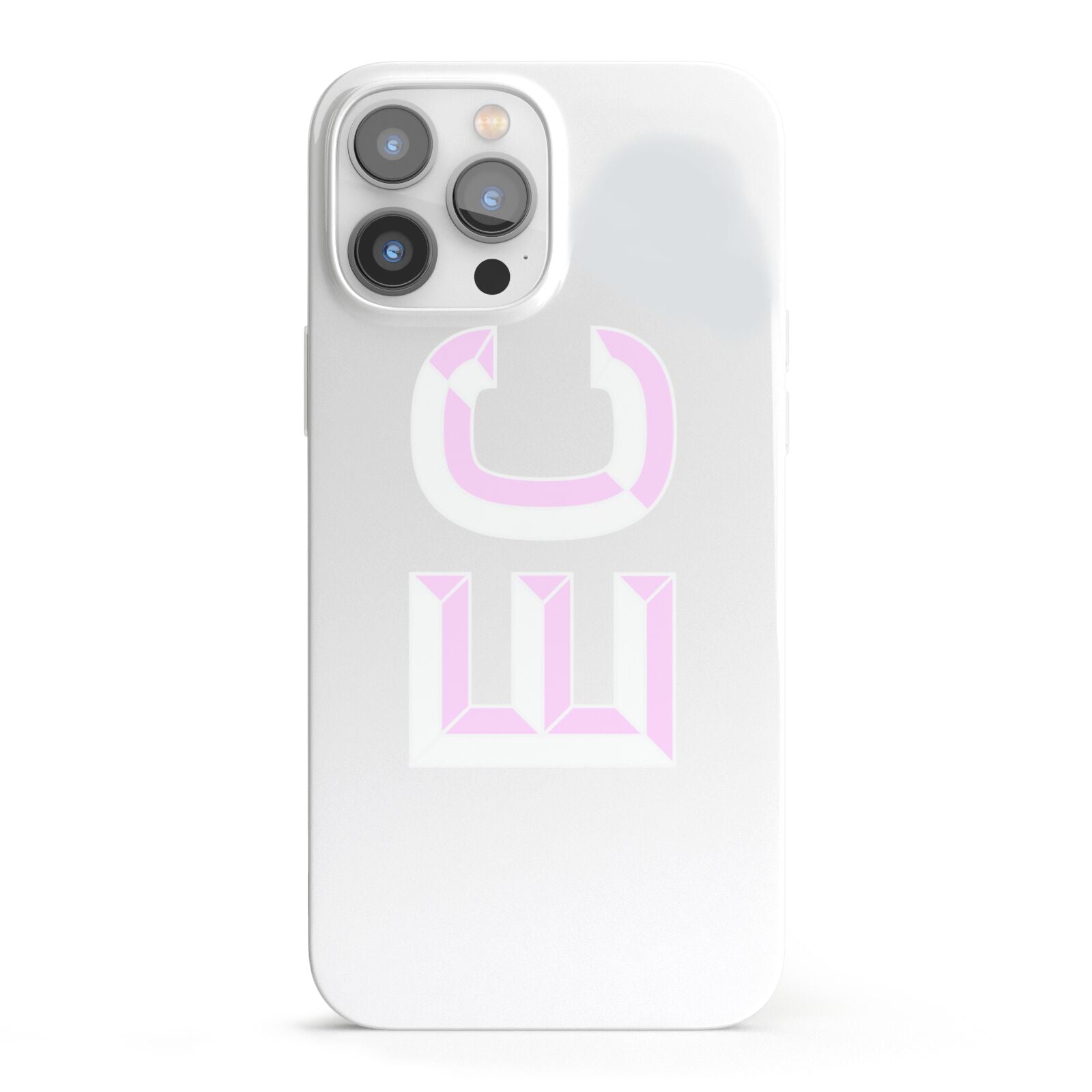 Personalised 3D Side Initials Clear Custom iPhone 13 Pro Max Full Wrap 3D Snap Case