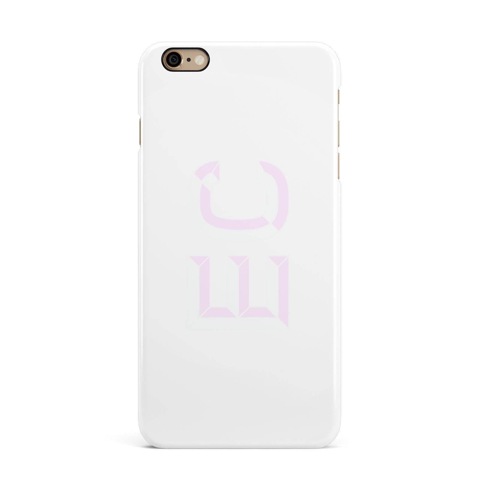 Personalised 3D Side Initials Clear Custom iPhone 6 Plus 3D Snap Case on Gold Phone