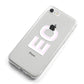 Personalised 3D Side Initials Clear Custom iPhone 8 Bumper Case on Silver iPhone Alternative Image