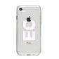 Personalised 3D Side Initials Clear Custom iPhone 8 Bumper Case on Silver iPhone