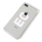 Personalised 3D Side Initials Clear Custom iPhone 8 Plus Bumper Case on Silver iPhone Alternative Image